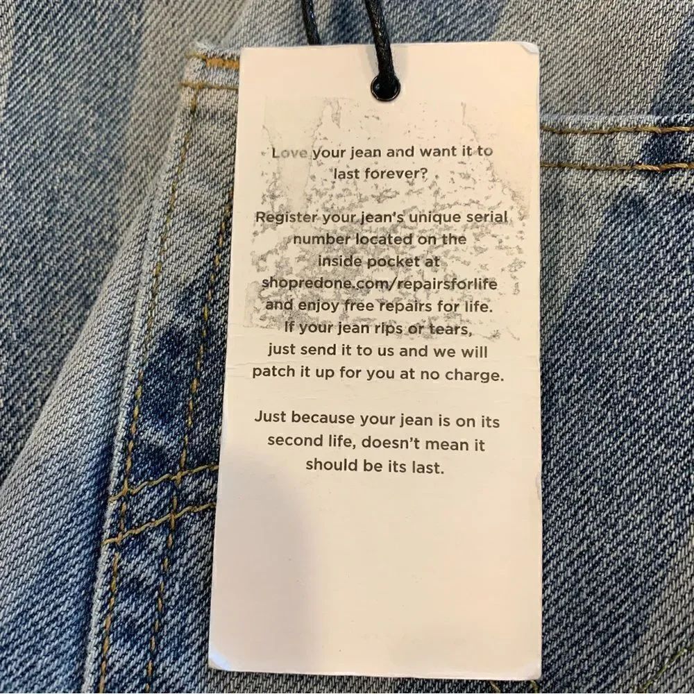 RE/DONE|Levi’s 70’s Straight Jeans with Indigo Stripes Size 25 - Picture 10 of 14